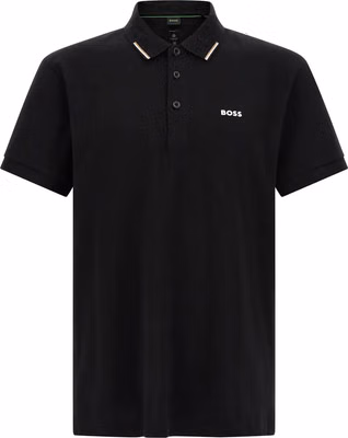 Black Cotton Polo Shirt