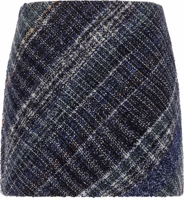 Blue Wool Long Skirt