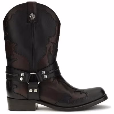 Black Calf Leather Bos Taurus Boots