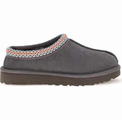 Gray Leather Mules