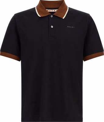 Black Cotton Polo Shirt