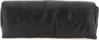 Black Lamb Leather Clutch Bag