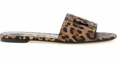 Brown Calfskin Slides