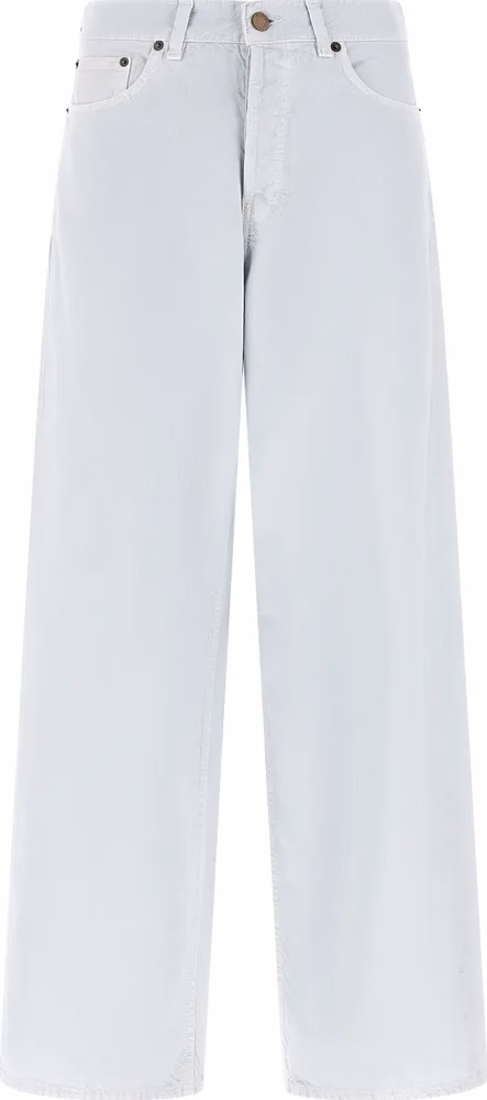 Haikure White Cotton Relaxed Fit Jeans