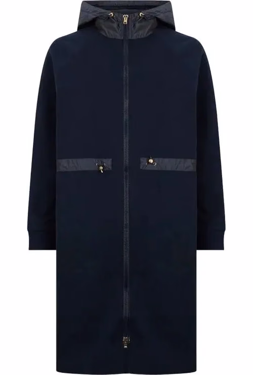 Herno Blue Cotton Coat