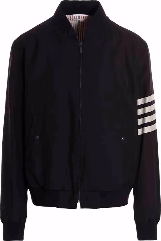 Thom Browne Blue Wool Bomber