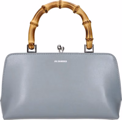 Gray Leather Handbag