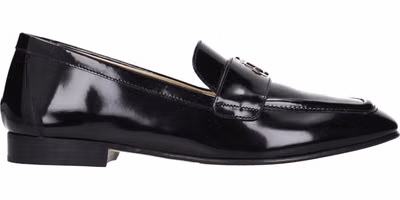 Black Leather Slip-On Loafers