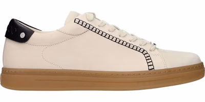 Beige Leather Sneakers