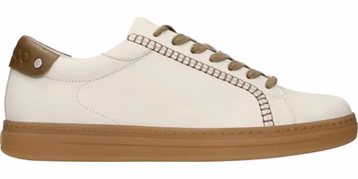 Beige Leather Sneakers