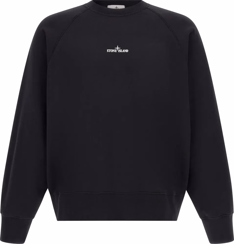 Stone Island Black Cotton Sweatshirt