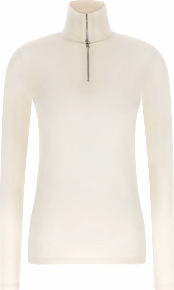 Jil Sander White Polyester Cardigan