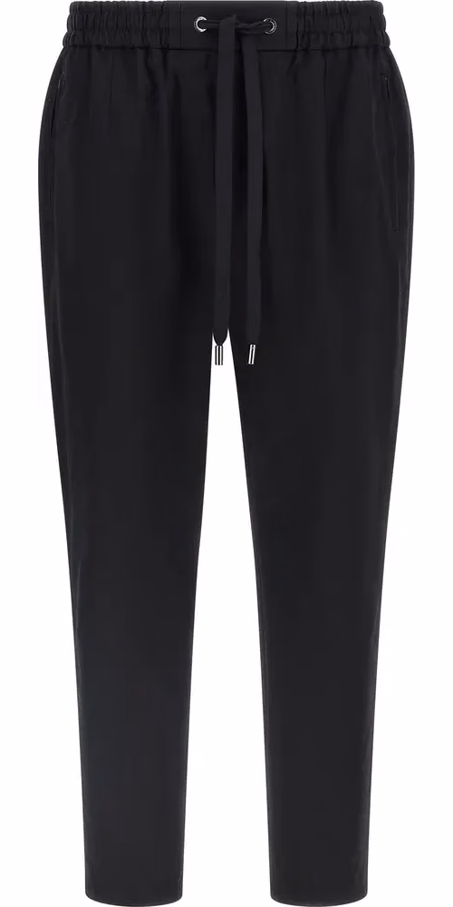Dolce & Gabbana Black Cotton Casual Pants