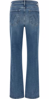 Blue Cotton Flared Jeans