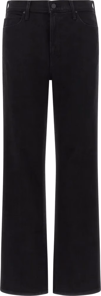 Mother Denim Black Cotton Flared Jeans