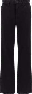 Black Cotton Flared Jeans