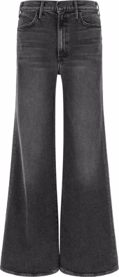 Gray Cotton Flared Jeans