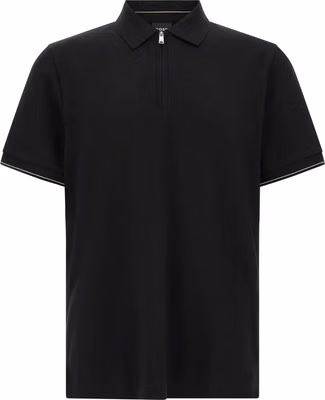 Black Cotton Polo Shirt