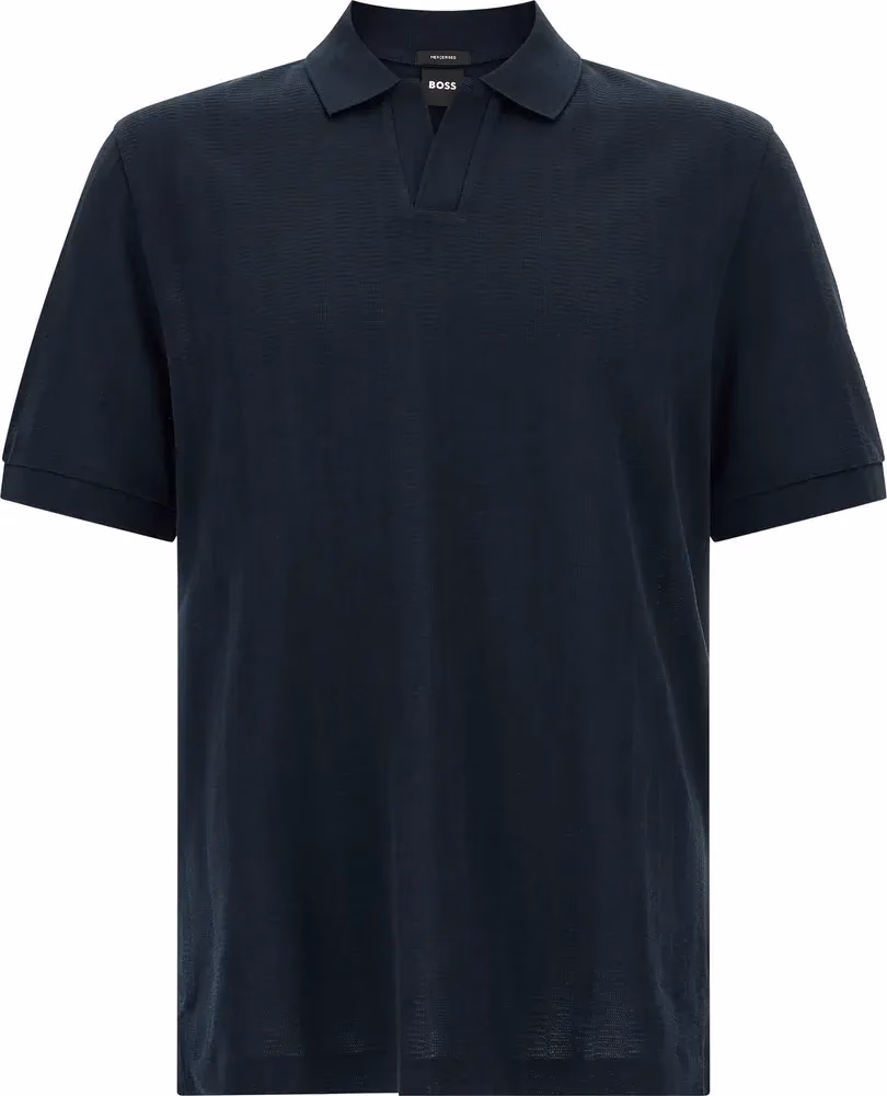 Hugo Boss Blue Cotton Polo Shirt