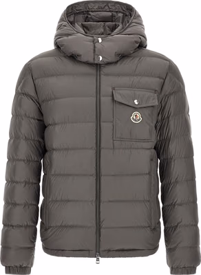 Gray Polyamide Full-Length Jacket