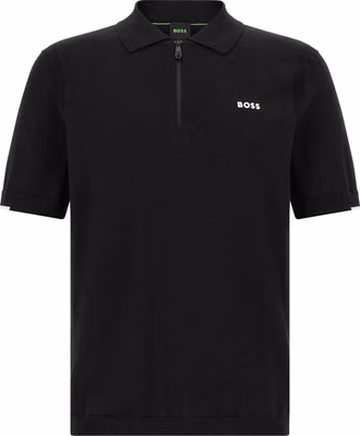 Black Cotton Polo Shirt