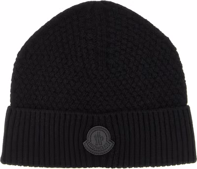Black Leather Beanie