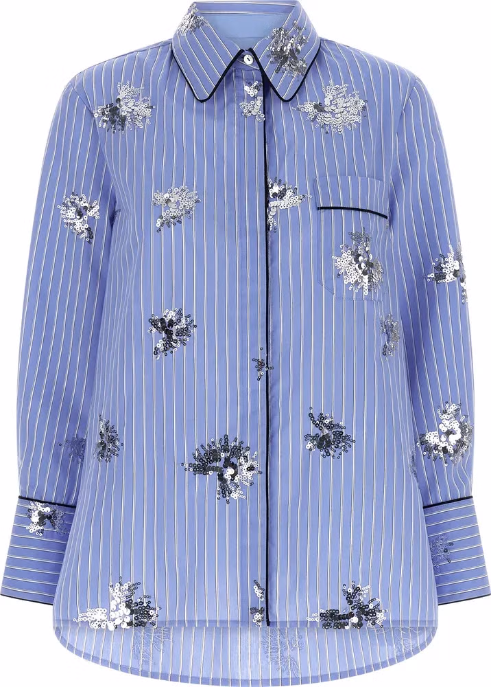 LE TWINS Blue Cotton Blouse