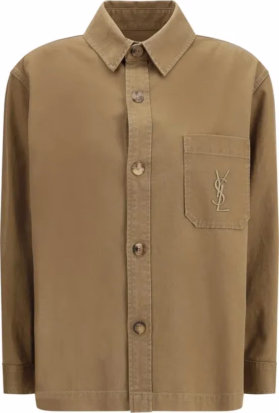 Saint Laurent Bicolor Cotton Denim Jacket