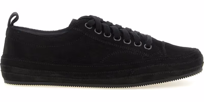 Black Leather Low Top Sneakers