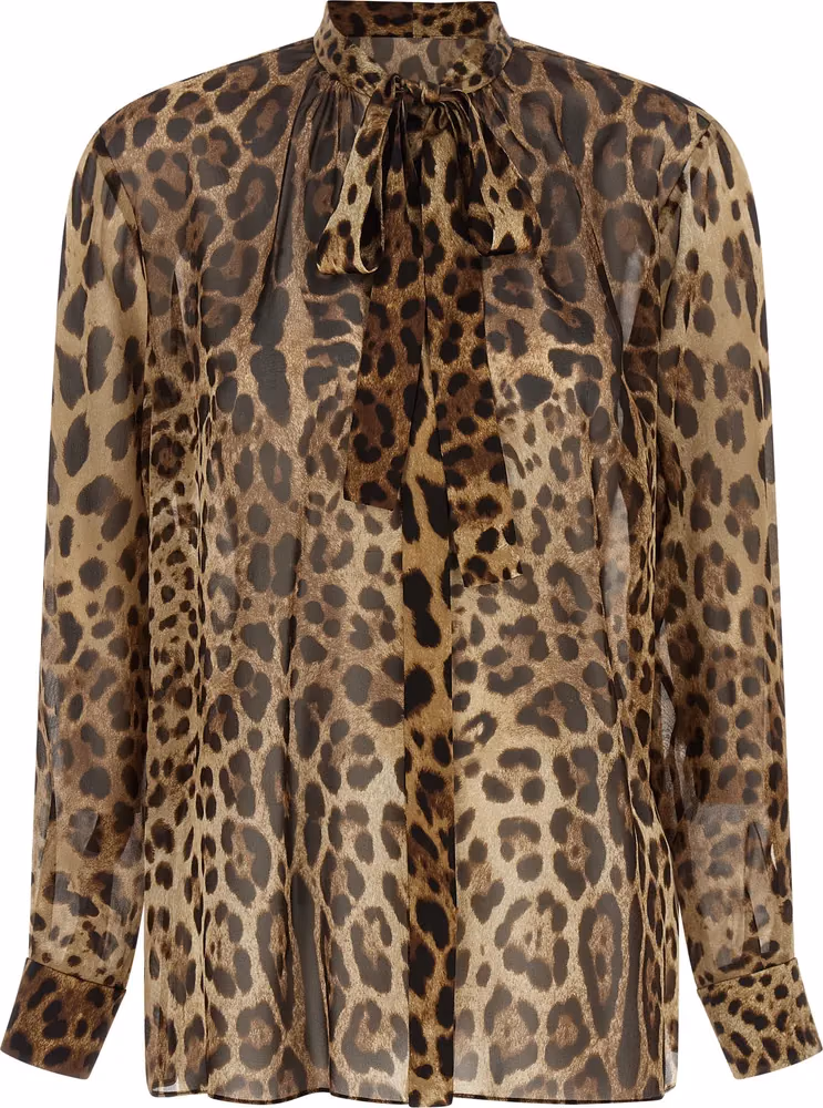 Dolce & Gabbana Brown Silk Blouse