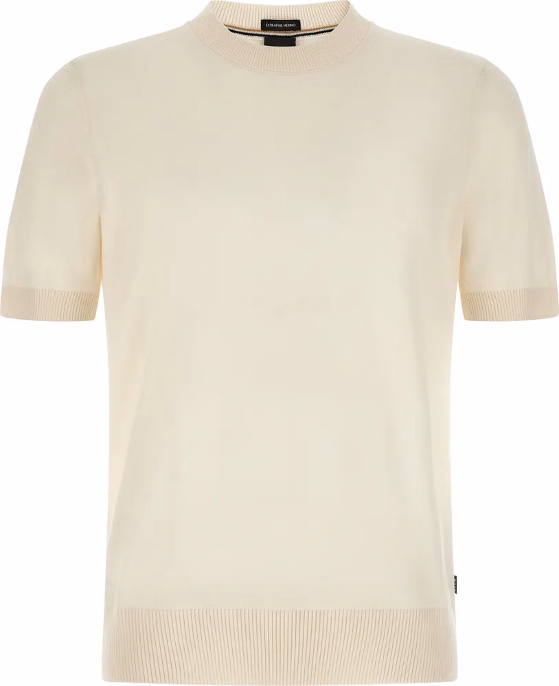 Hugo Boss White Virgin Wool T-Shirt