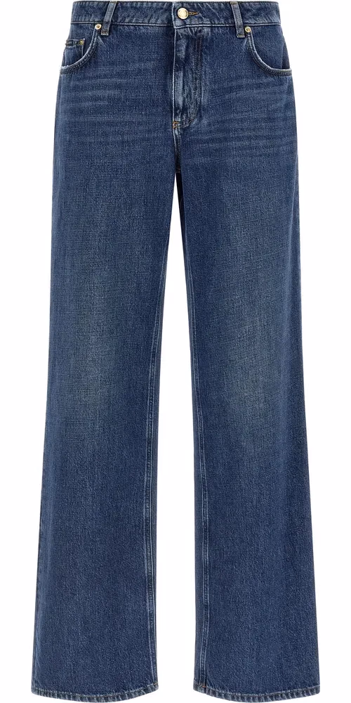 Dolce & Gabbana Blue Cotton Relaxed Fit Jeans