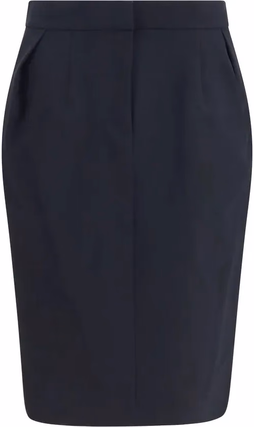 Magda Butrym Black Cotton Midi Skirt