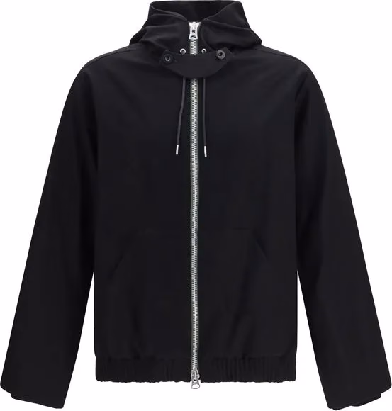 Sacai Black Wool Oves Aries Full-Length Jacket