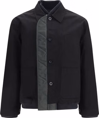 Black Nylon Bomber