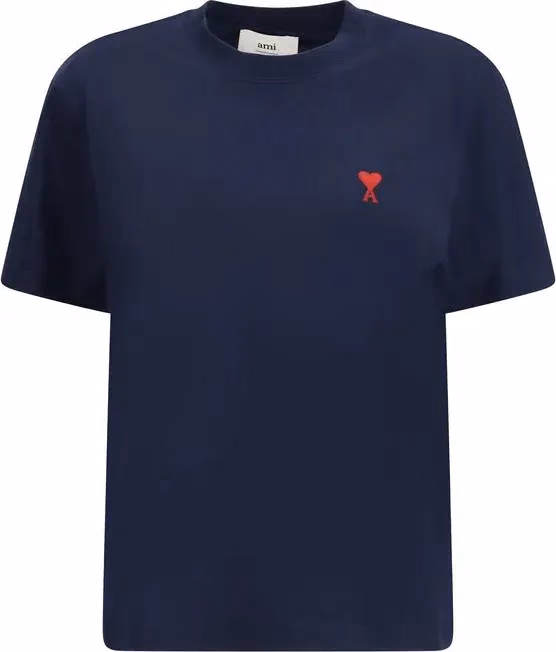 Ami Paris Blue Cotton T-Shirt