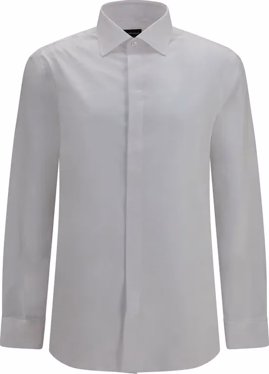 Giorgio Armani White Cotton Dress Shirt