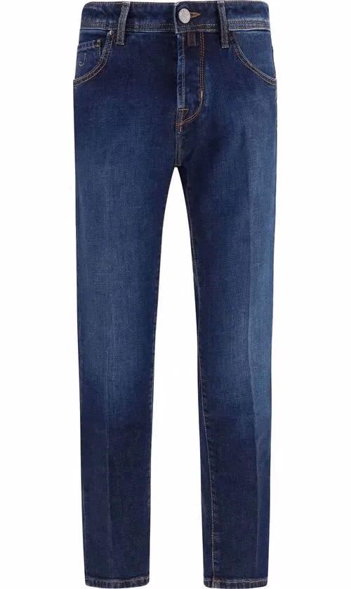 Jacob Cohen Blue Elastane Tapered Jeans