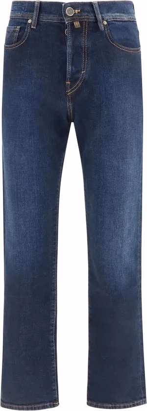 Jacob Cohen Blue Cotton Straight-Leg Jeans