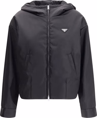 Black Recycled Polyamide Shell Jacket