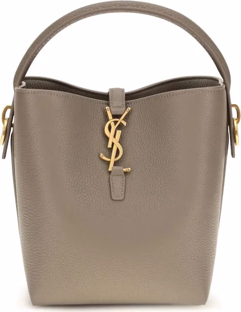 Saint Laurent Beige Calf Leather Bos Taurus Backet Bag