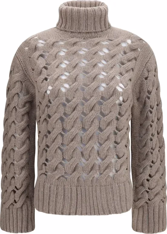 P.A.R.O.S.H. Beige Wool Oves Aries Turtleneck