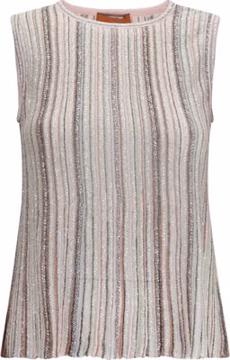 Multicolor Rayon Sleeveles T-Shirt