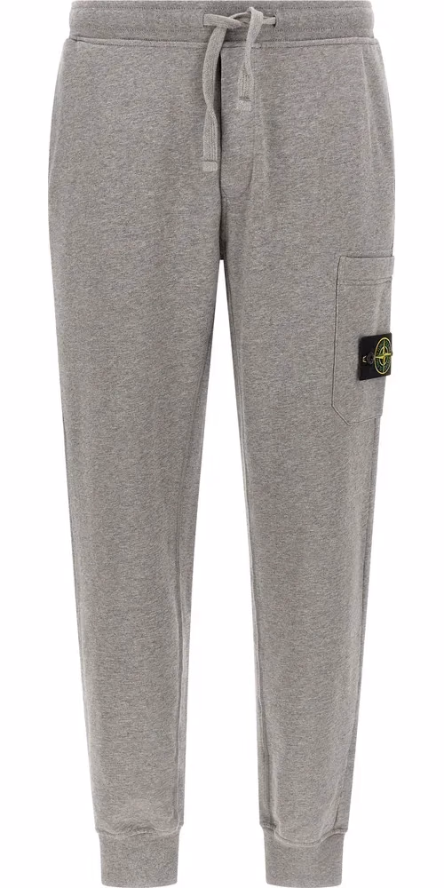 Stone Island Gray Cotton Joggers (Workout Pants)