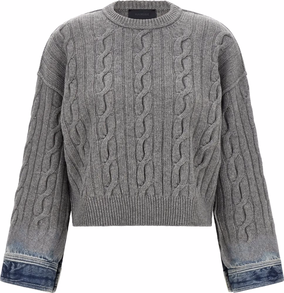 Haikure Gray Cotton Cardigan