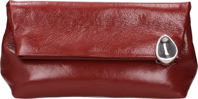 Red Leather Clutch Bag