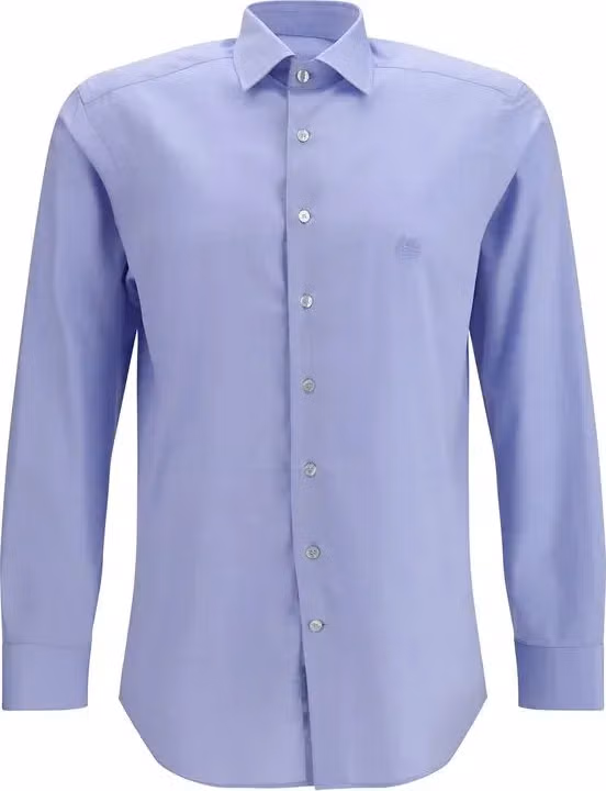 Etro Blue Cotton Dress Shirt