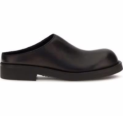 Black Calf Leather Bos Taurus Mules
