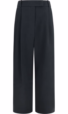 Black Silk Casual Pants
