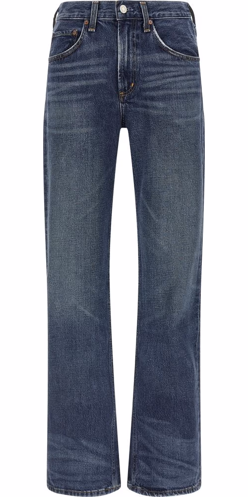 Agolde Blue Cotton Bootcut Jeans